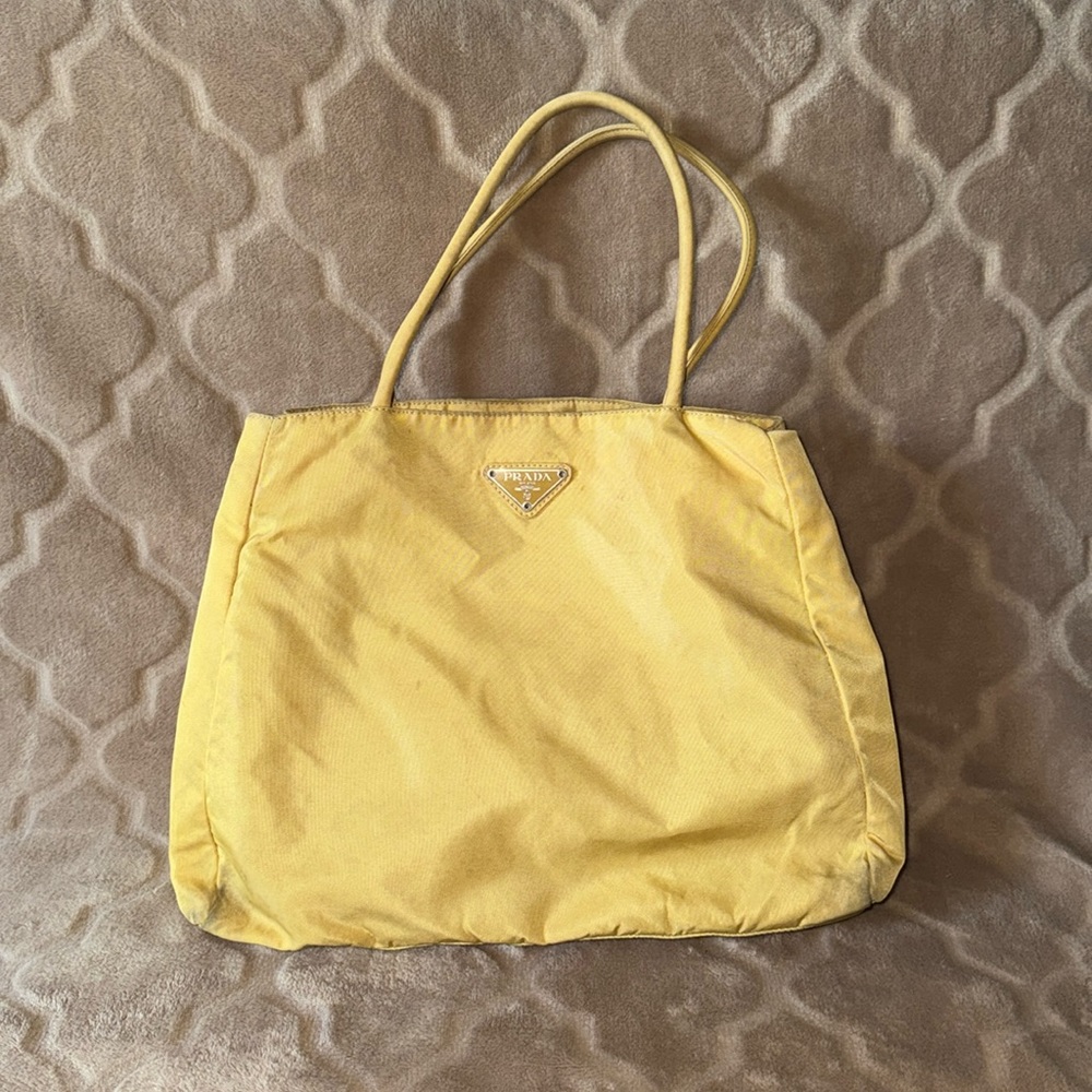 Yellow Nylon Prada bag